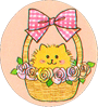 cat ina basket sticker